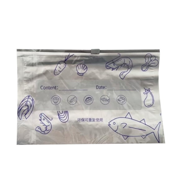 Set of 10 Reusable Sealable Storage Bags, Leak Proof Food Saver Bags for Lunch and Snacks, Eco Friendly Bags with Zipper Seal, Ideal for Fridge and Travel 7x5Inch