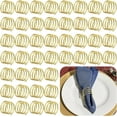thumbnail image 1 of Set of 100 Napkin Rings Metal Gold Round Napkin Ring, Spring Napkin Rings Bulk Dinner Banquet Serviette Decor, Dinning Table Setting for Thanksgiving Christmas Halloween Holiday Wedding Party, 1 of 3