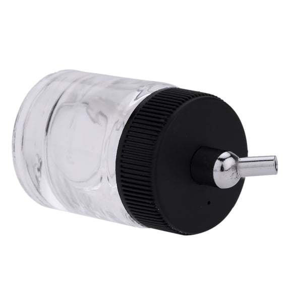 Set 10PCS Airbrush Glass Bottles Air Brush Bottle Jars With 30 Angle Adapter Lid Assembly Using On Airbrushes
