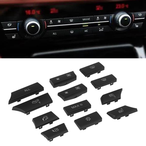 Set of 12 A/C heating switch buttons for BMW For 5 Series For F07 For F10 F11, 6 Series F06 F12 F13, 7 Series F01 F02 F03 F04, OEM 61319313923, fit for vehicle dashboard upgrade