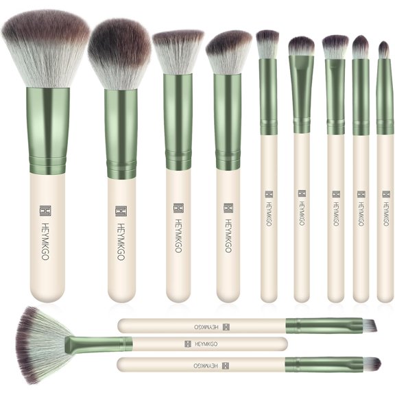 Set of 12 Diversity Makeup Brushes Premium Synthetic Bristles Powder Foundation Concealers Blending Lipstick Eyeshadow Eyebrow Highlighter Makeup Brush