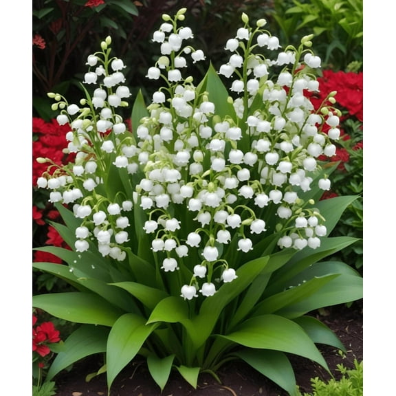 Set 12 Lily of the Valley Bulbs for Planting, Hardy Convallaria Majalis Bare Roots May Bells Fragrant Perennial Plant Bulbs White Lily Flowers Tubers
