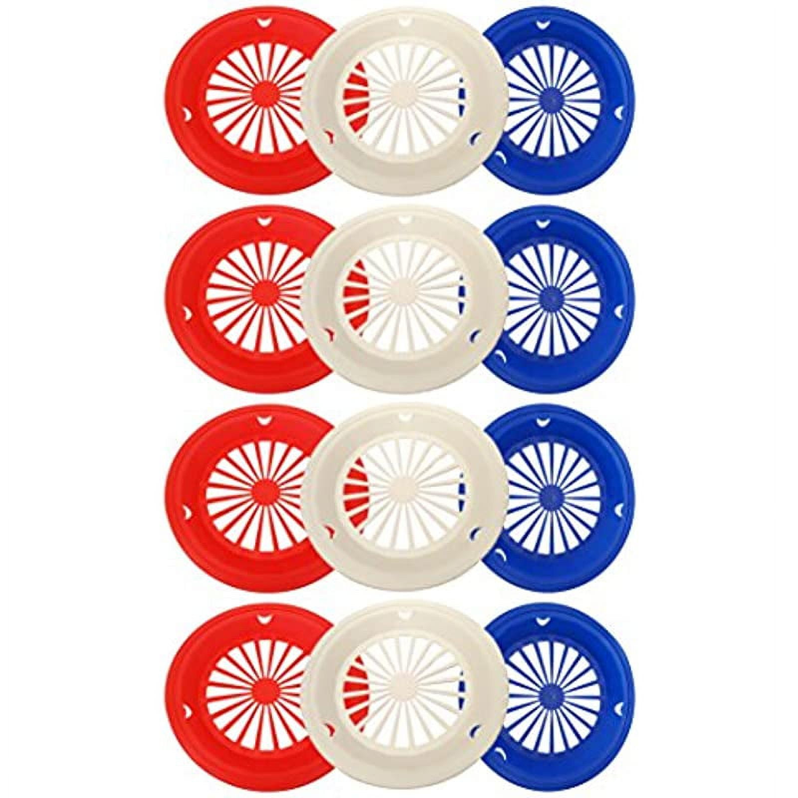"Set of 12 Patriotic Reusable Plastic Paper Plate Holders for 9
