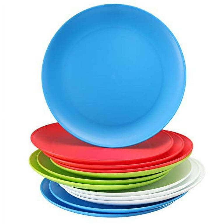 Set of 12 Plastic Kids Plates 9 Inch Kid Plates Reusable