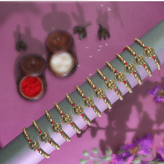 Set of 12 Rakhi for Brother Rakhi Thread Bracelet for Bhai Bhabhi Bhaiya veera Raksha Bandhan Rakhi Set Dora Bracelets with gift Pack for Brother Sister Indian Traditional Raksha Bandhan Festival