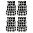 Set of 12 Round Holiday Decorative Nesting Tins Largest Measures 8