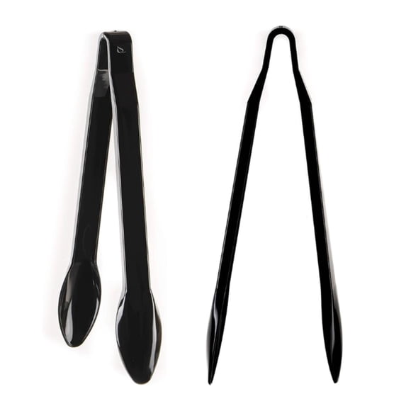 Set of 144 - Heavy Duty Black Serving Tongs - 12 inch - Plastic Disposable Salad Tongs - High Heat Plastic, Catering, Salads, Bakery, Buffets, BBQ, Ice, Hot and Cold Foods (12")