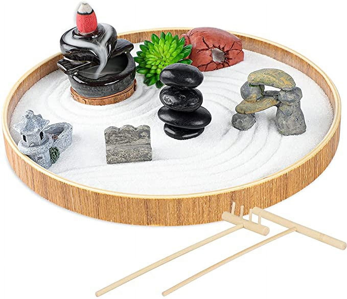 Zen Garden Kit Jardin Zen Garden for Desk Zen Garden Accessories Mini Zen  Garden Buddha Shape 14 x 10 inch