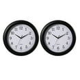 thumbnail image 1 of Set of 2 13.75" Plastic Black Round Silent, Non-Ticking Battery Operated Simple Modern Analog Wall Clock. Perfect for Office, Classroom, Living Room, Dining Room, Bed Room and Kitchen Wall Decor., 1 of 10