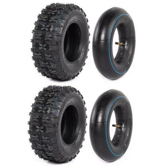Set of 2 13x5.00-6 Tire and Tube Set 13x5-6 Knobby Tire for Lawn Mower ATV Quad Buggy Go Kart Scooter Snowblowers Utility Cart Yard Tractors Wagons (2 pack)