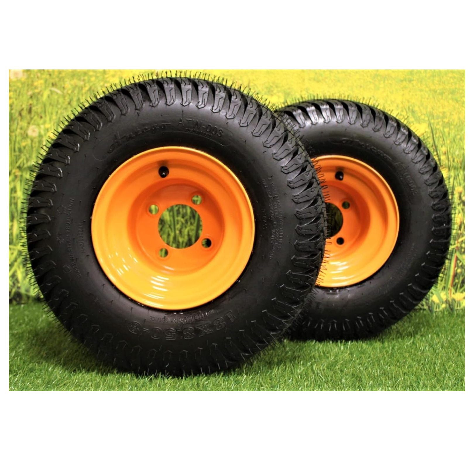 (Set of 2) 18x8.50-8 Scag SWZT Walk-behind ” 52” 61” Rear Wheel Assys ...