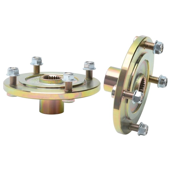 Set of 2 24T Spline Wheel Hubs 4 Studs Rear Wheel Rim Axle Hubs for 4x110mm Spacing 110cc 125cc 150cc 200cc 250cc ATV Quad Go Kart Dune Buggy Golf Cart Drift Trike