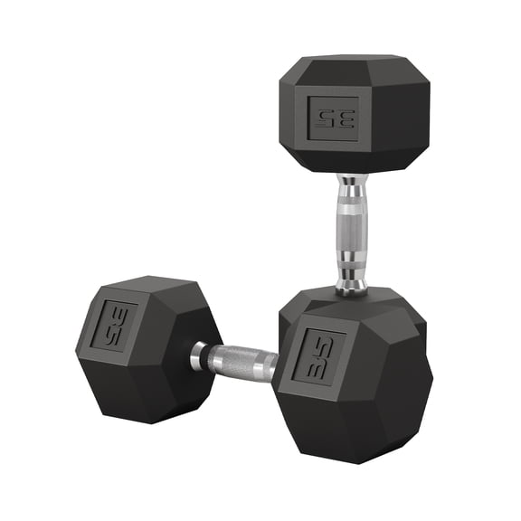 Set of 2 25-50LB Hex Dumbbell Hand Weights Dumbbells Pair For Strength Training, Non-Slip Grip, Anti-Roll, for Home Gym Strength Training – Workout Dumbbells Exercise Equipmen