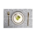 thumbnail image 1 of Set of 2/4/6pc Dining Table Placemats Heat Insulation Table Pads Durable PVC Weave Table Mats for Hotel Kitchen Home Decor (B-Light Grey,30X45CM (6PC)), 1 of 7