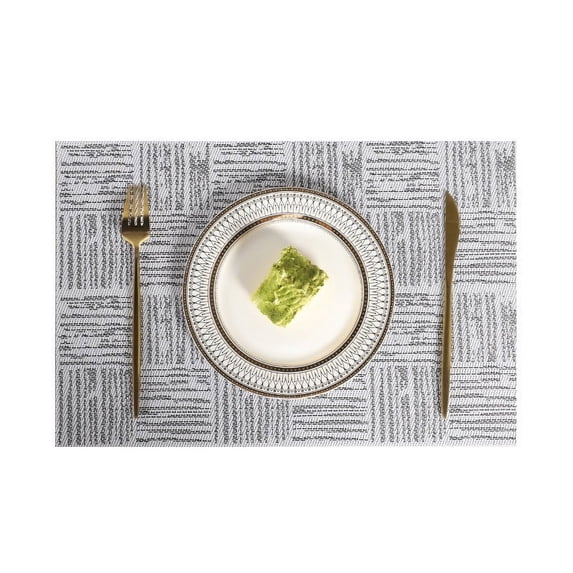 Set of 2/4/6pc Dining Table Placemats Heat Insulation Table Pads Durable PVC Weave Table Mats for Hotel Kitchen Home Decor (B-Light Grey,30X45CM (6PC))