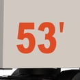 thumbnail image 1 of Set of 2 - 53' 53 ft 53 feet Trailer Length Vinyl Decal Sticker - Many Colors & Sizes - Trailer Sign Semi-Trailer Length Number Truck Safety Markings for Dry Van and Reefer Trailers (7" x 5", Orange), 1 of 8