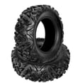 thumbnail image 1 of Set of 2 ATV UTV Tire 25x8-12 25x10-12 24x10-12 ATV Mud Tires Sport All Terrain 6 Ply Tubeless Tires fits for 2 and 4 wheel drive ATV applications ATV, UTV, Go Kart, Golf Cart or Lawn Mow, 1 of 6