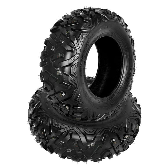 Set of 2 ATV UTV Tire 25x8-12 25x10-12 24x10-12 ATV Mud Tires Sport All Terrain 6 Ply Tubeless Tires fits for 2 and 4 wheel drive ATV applications ATV, UTV, Go Kart, Golf Cart or Lawn Mow