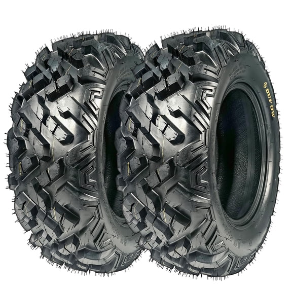 Set of 2 ATV/UTV Tires - 25X10-12. 6PR All-Terrain Tubeless. 18mm Deep Treads for Mud. Sand & Off-Road | High Traction. Heavy-Duty for Trails & Hunting