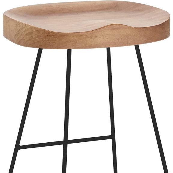 Set of 2 American Elegant Retro Country Style Bar Chair, Modern Fashion Simple Bar Stool, Mid Century Dining Wooden Chair High Stool, 26.8 inchesBlack$$Furniture