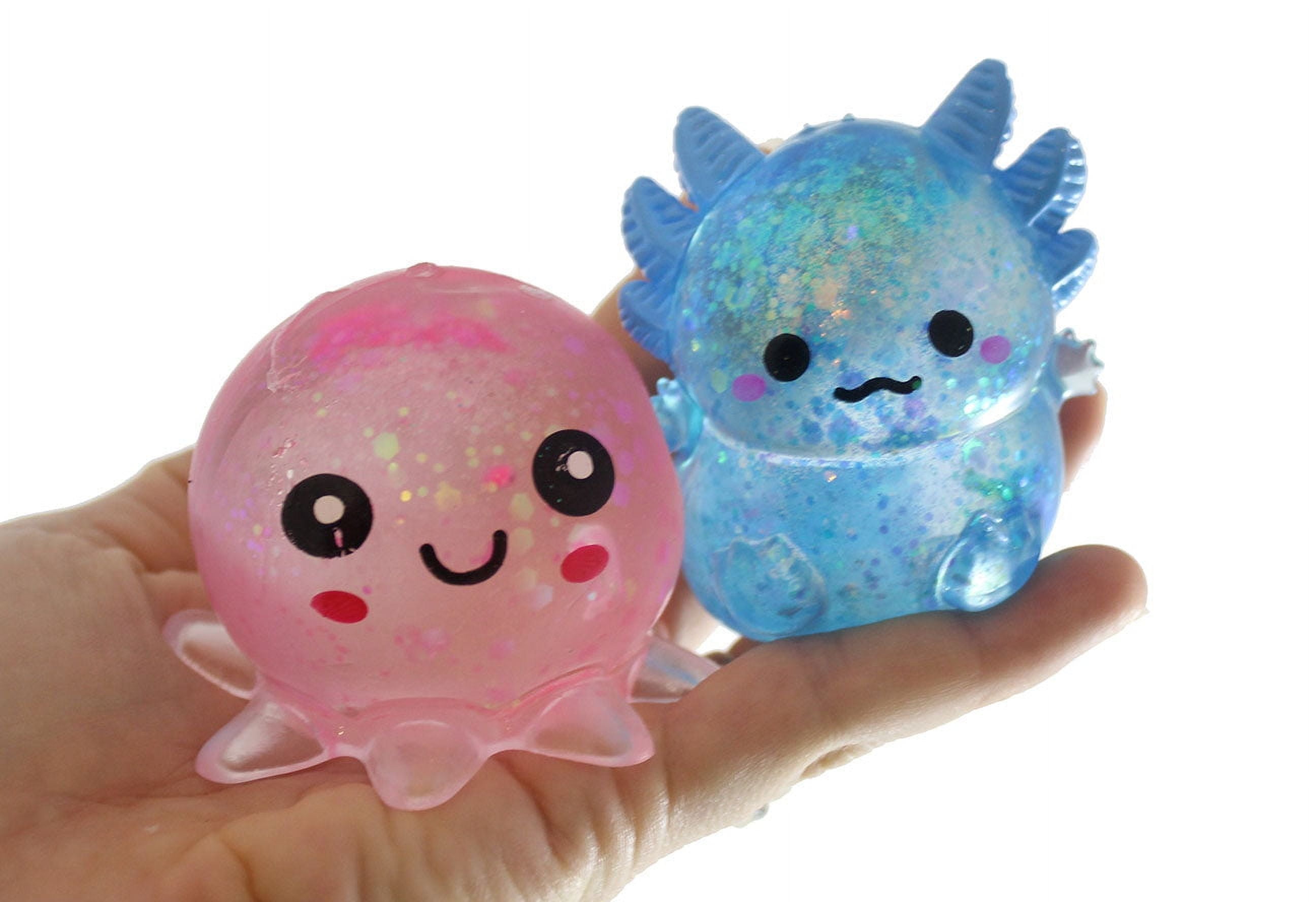 Fake Smushers Example Set of 2 Animal Sugar Balls - Axolotl and Octopus - Syrup Molasses ...