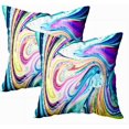 thumbnail image 1 of Set of 2 Art Fantastic Iridescent Colors Natural Luxury Modern Background Style Throw Pillow Covers 18X18 Inch Decorative Pillow Cases for Couch Bedroom Living Room, 1 of 1