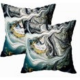 thumbnail image 1 of Set of 2 Art Fantastic Iridescent Colors Natural Luxury Modern Background Style Throw Pillow Covers 18X18 Inch Decorative Pillow Cases for Couch Bedroom Living Room, 1 of 1