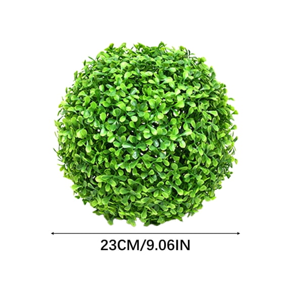 Set of 2 Artificial Boxwood Topiary Balls - 16" UV-Resistant Outdoor Decor for Front Porch, Poolside & Weddings, Faux Milan Grass Spheres with All-Weather PE Construction