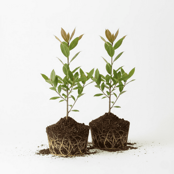 Set of 2 Bay Leaf Tree Live Plant, Laurus Nobilis, Bay Laurel Plant, Sweet and Fragrant Foliage, 3-5 Inches Tall, Laurel Leaves Seedling for Container and Garden