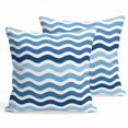 thumbnail image 1 of Set of 2 Blue Gradient Pillow Covers 20x20 Inch, Water Ripple Striped Modern Decorative Throw Pillow Cases Cotton Cushion Covers for Sofa Couch Bed Living Room Bedroom Home Decor, 1 of 9