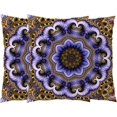 thumbnail image 1 of Set of 2 Bohemian Throw Pillow Covers Retro Floral Mandala Compass Medallion Boho Pillow Cover Decorative Geometric Throw Pillows for Sofa Couch Bedroom 18 x 18, 1 of 6