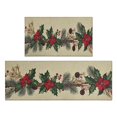 thumbnail image 1 of Set of 2 Christmas Kitchen Rugs Welcome Christmas Snowflake Kitchen Rugs and Mats Anti Fatigue Kitchen Floor Matfor Cook Home Decor (47x17+30x17 inches), 1 of 7
