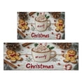 thumbnail image 1 of Set of 2 Christmas Kitchen Rugs Xmas Snowflake Winter Happy New Year Kitchen Mats for Floor Non Skid Kitchen Rugs and Matsfor Bathroom Room (47x17+30x17 inches), 1 of 7