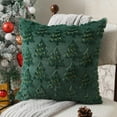 thumbnail image 1 of Set of 2 Christmas Tree Pillow Covers, 18x18 inch Christmas Decoration Soft Plush Faux Fur Throw Pillows for Bedroom Sofa Holiday Festivals Winter Home Decor, 1 of 3
