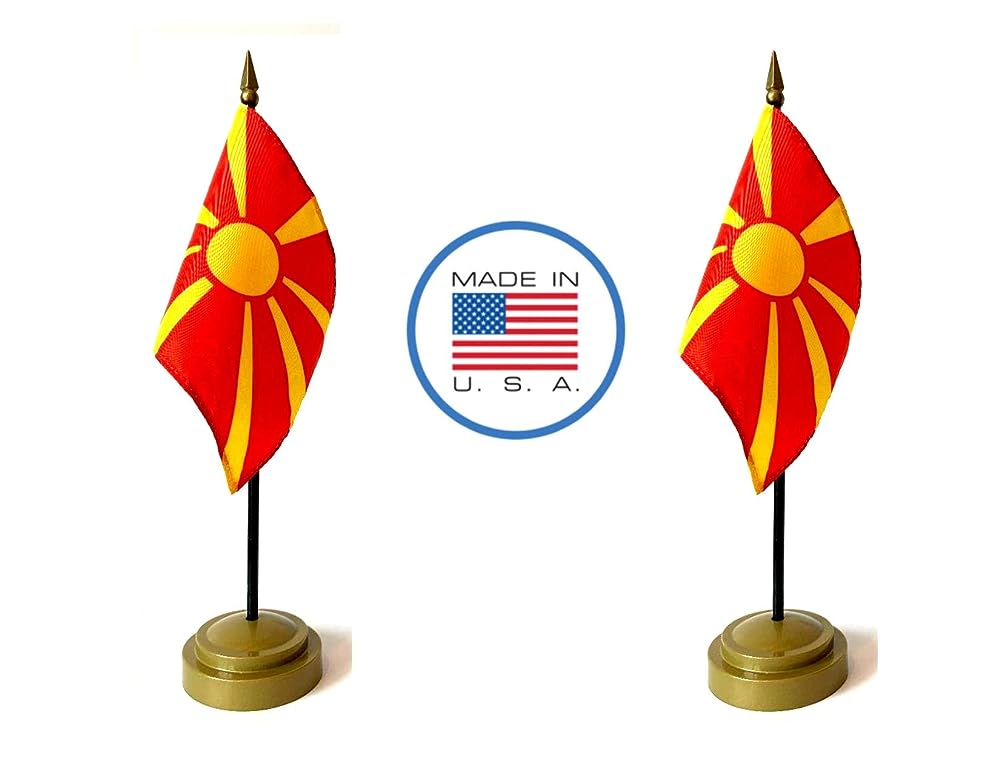 Set. 2 Country Rayon 4"x6" Office Desk & Little Hand Waving Table s