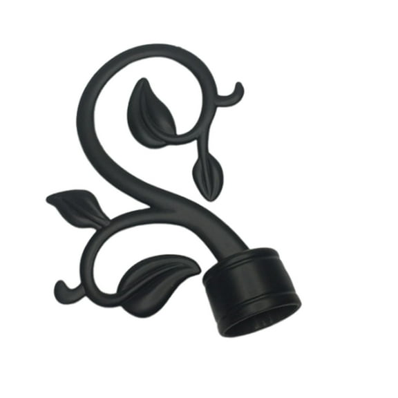 A Set Of 2 Curtain Rod Finials With Sleek Leaf Design, 28Mm Diameter And Plastic Material For Window Treatment, Roman Rod End Caps And Home Decor, 3.5X3.5X2.8In 0.4Lb