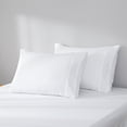 thumbnail image 1 of Set of 2 Embroidered Pillow Covers 100% Microfiber Pillowcase Standard Size Luxury Decorative Pillowcases White Pillow in Silver Gray Stripe(King Size), 1 of 4