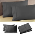 thumbnail image 1 of Set of 2 Extra-Large 20x36 Inch Beige Pillowcases, Ultra-Soft Brushed Microfiber Envelope Closure Pillow Covers, Cool Breathable Bedding Room Accessories, 1 of 3
