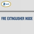 thumbnail image 1 of Set of 2 - Fire Extinguisher Inside Vinyl Decal Sticker Safety Sign for Commercial Semi Truck Tractor Tow Van Emergency Decal Custom Trucker Decal Lettering Trucking (Style #1) (14" x 1.5", Blue), 1 of 8