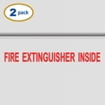 thumbnail image 1 of Set of 2 - Fire Extinguisher Inside Vinyl Decal Sticker Safety Sign for Commercial Semi Truck Tractor Tow Van Emergency Decal Custom Trucker Decal Lettering Trucking (Style #1) (12" x 1.25", Red), 1 of 8