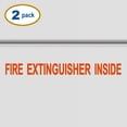 thumbnail image 1 of Set of 2 - Fire Extinguisher Inside Vinyl Decal Sticker Safety Sign for Commercial Semi Truck Tractor Tow Van Emergency Decal Custom Trucker Decal Lettering Trucking (Style #1) (14" x 2", Orange), 1 of 8