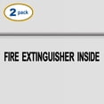 thumbnail image 1 of Set of 2 - Fire Extinguisher Inside Vinyl Decal Sticker Safety Sign for Commercial Semi Truck Tractor Tow Van Emergency Decal Custom Trucker Decal Lettering Trucking (Style #1) (18" x 2", Black), 1 of 8
