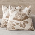 thumbnail image 1 of Set of 2 Floral Vintage Throw Pillow Covers Neutral Accent Print Decorative Cushion Covers Farmhouse Home Decor for Sofa Chair Couch Bedroom Living Room,18×18 Inch, 1 of 4