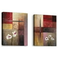 thumbnail image 1 of Set of 2 - Flowers and Abstract Study II - Contemporary Fine Art Giclee on Canvas Gallery Wrap - wall décor - Art painting - 18 x 24 Inch - Ready to Hang, 1 of 2
