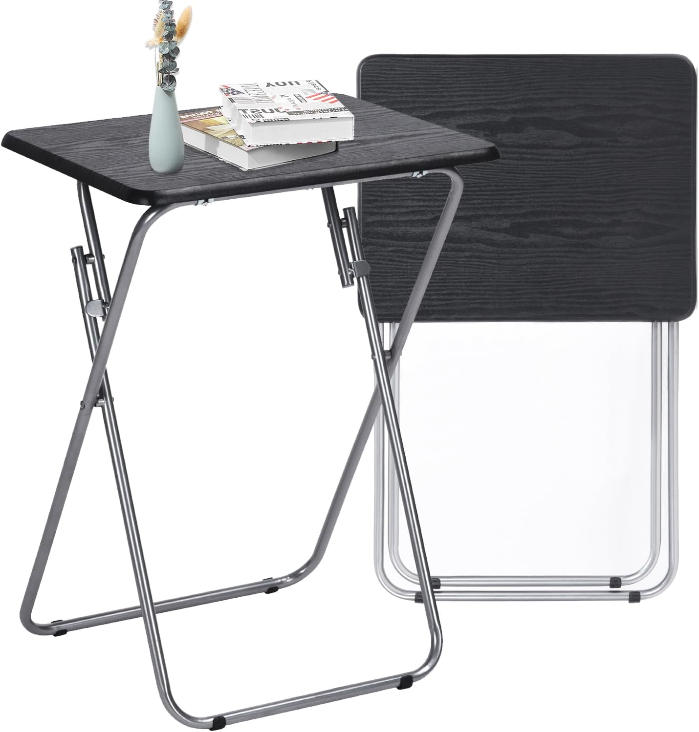 2-Piece Folding TV Tray Table Set - Portable & Stylish main image 0