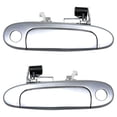 thumbnail image 1 of Set of 2 Front Exterior Door Handle Compatible with 2000-2005 Toyota Echo Chrome With Key Hole 6921052010-PFM 6922052010-PFM Base New OE Replacement Outside Handle Outer Handle, 1 of 5