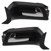 Set of 2 Front Interior Door Handle Compatible with 2008-2009 Pontiac G8 Chrome Lever With Black Bezel With Lock Button 92213437 92213438 GM1353172 GM1352172 Base GT Gxp New Direct Fit