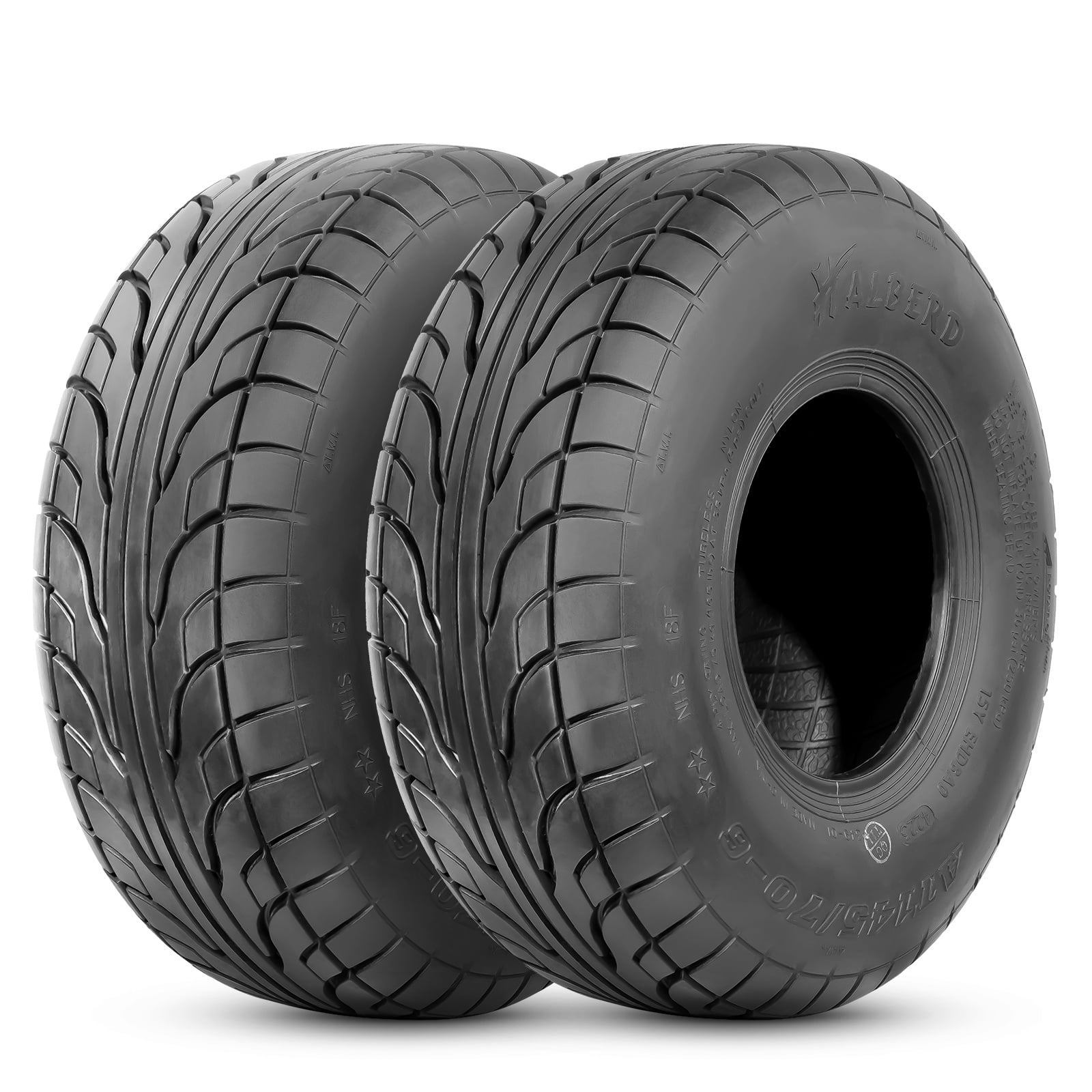 Set 2 HALBERD 145/70-6 4PR Go Kart Street Mini Bike ATV Tires, 145 70-6 Off-road Tires, Tubeless