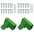 thumbnail image 1 of Set of 2 Heavy-Duty Durable and Rust Resistant Steel A-Frame End Swing Brackets for Backyard Playground Set Wooden Swing - Includes Mounting Hardware for Easy DIY Installation, Green, 1 of 5