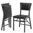 thumbnail image 1 of Set of 2 Heavy Duty Folding Chairs, Versatile Padded Foldable Dining Chairs with Cushion and Metal Frame for Office, Banquet, Living Room, Dinning Room and Bedroom, Black, 1 of 5